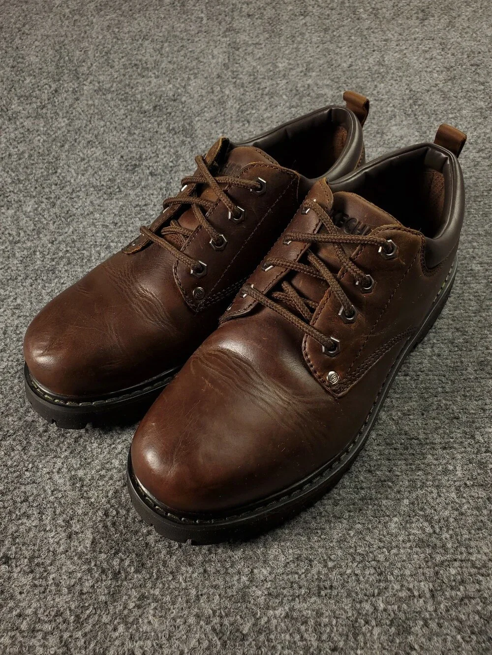 Skechers Tom Cats Oxford Shoes Size 9 Leather Lug Sole Dark Brown Y2K Vintage